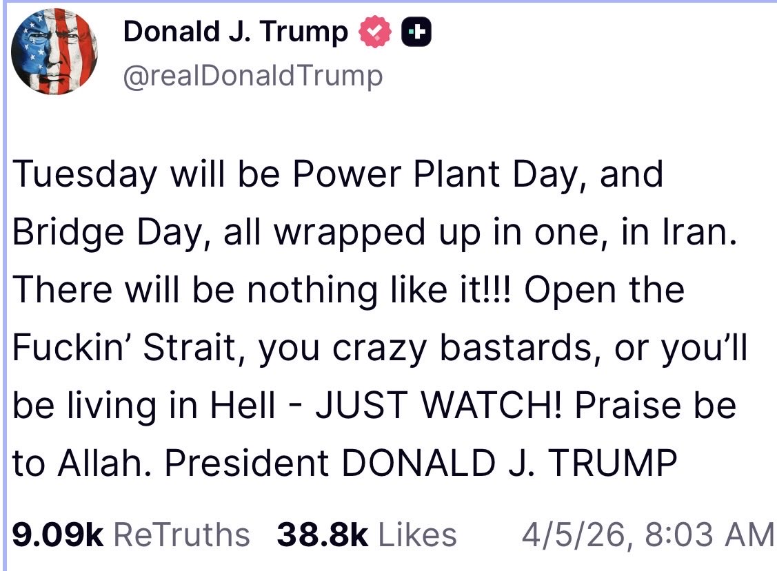 トランプ大統領投稿画像